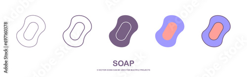 Hygiene icon. Soap icon vector. Single high quality outline symbol for web design or mobile app. Thin line sign for design logo. outline pictogram on white background