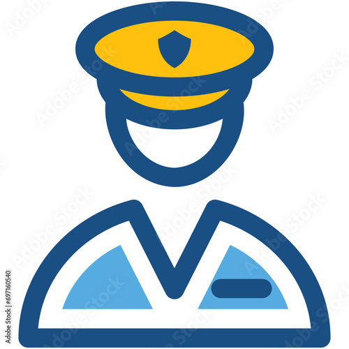 Pilot Line Vector Icon