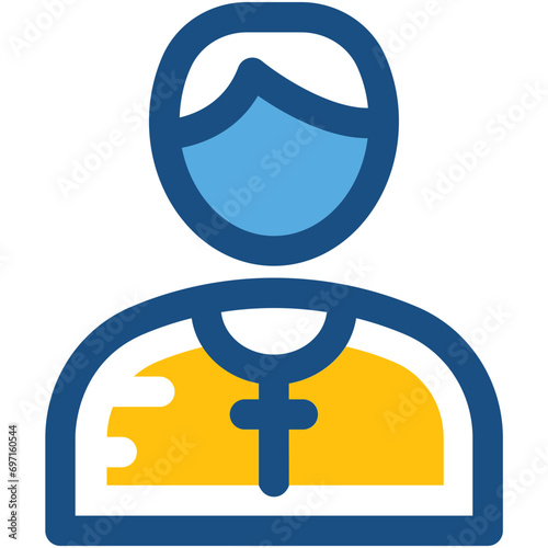 Priest Line Vector Icon