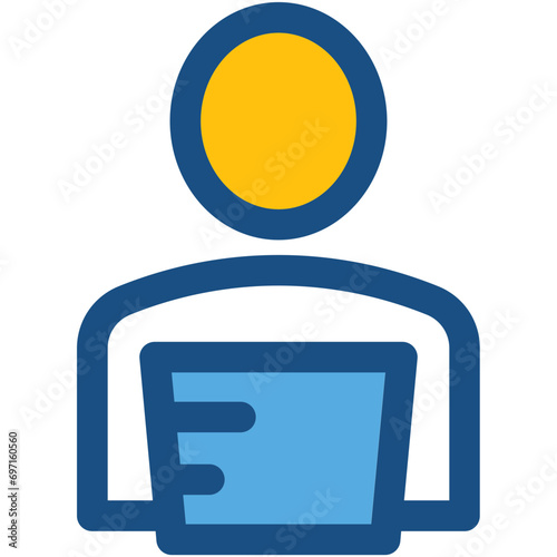 Public Speaker Line Vector Icon