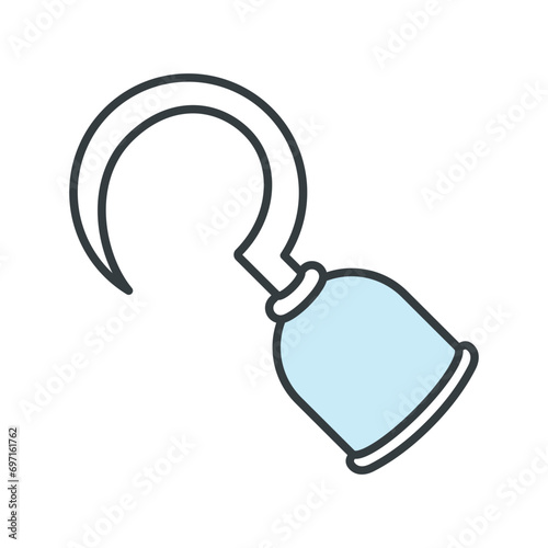 Pirate hook icon vector on trendy design