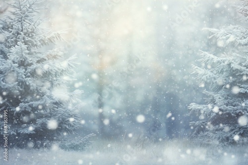 Christmas background with snowflakes © Maryam
