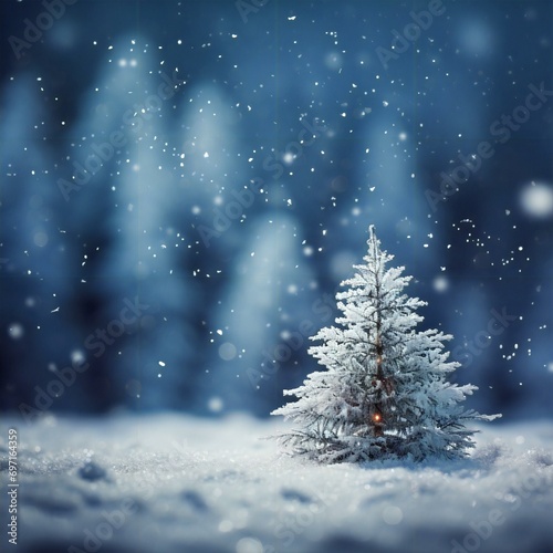 christmas tree in snow © Maryam