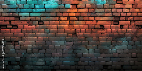 8-bit vintage video game style textured background wall landscape scrolling platform design illustration backdrop, generated ai