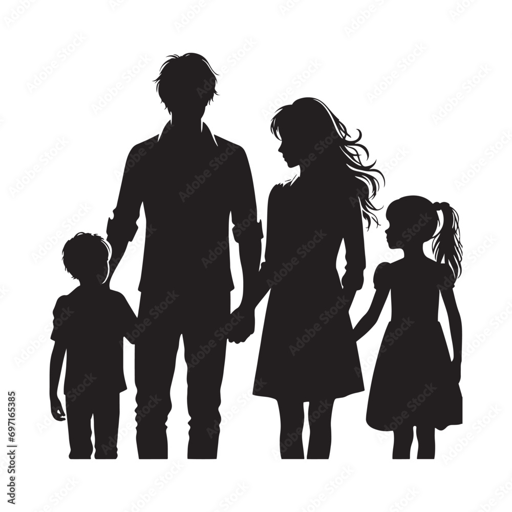 Abstracted Togetherness: Family Silhouette in the Essence of Minimalism
