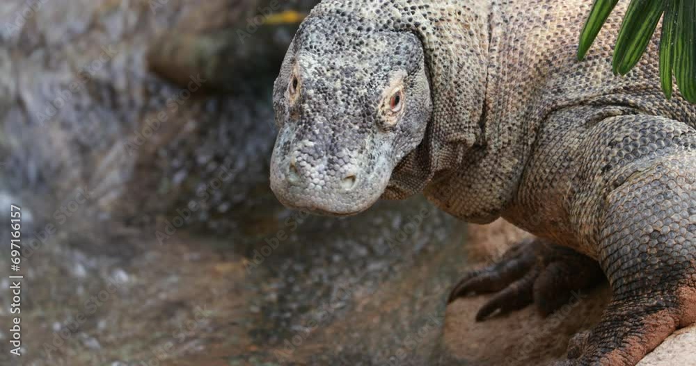 Mystical Encounter: Komodo Dragon in Pristine Waterscape Mystical Encounter: Komodo Dragon in Pristine Waterscape