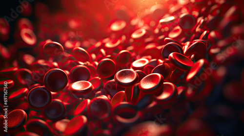 Red Blood Cells In Bloodstream photo