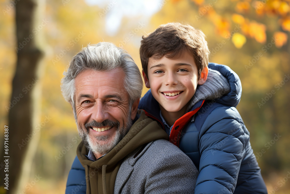 father spending time together with his son outdoors father spending time together with his son outdoors