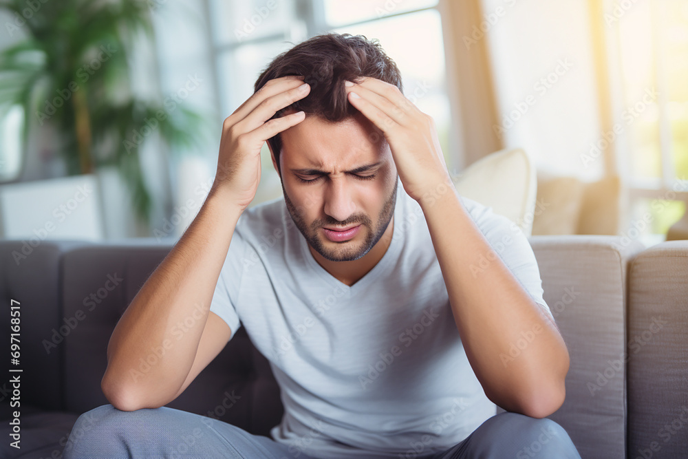 man suffering from depression sitting man suffering from depression sitting