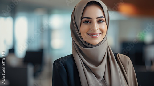 Happy Emirati Arab woman photo