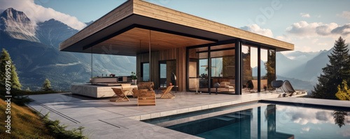 Modern minimal style of exclusive vila exterior. © Michal