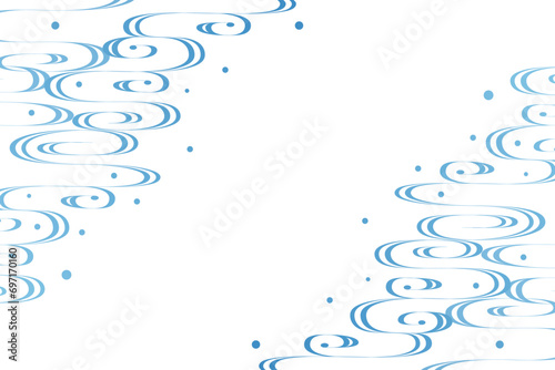 涼し気な青の流水紋の背景素材 photo