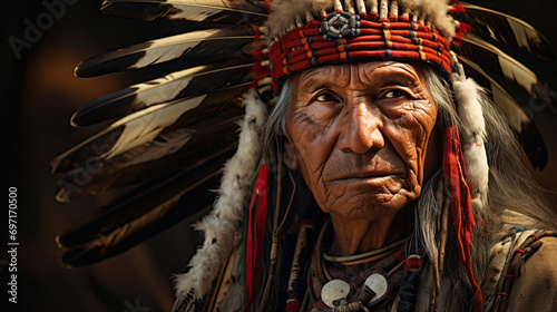 Tapety artystyczne Old Native American Indian