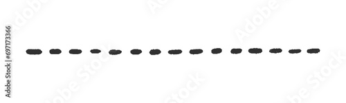 かわいい手書きの黒い破線･アンダーライン - シンプルでおしゃれな落書きのデコレーション素材 photo