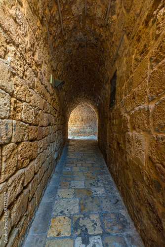 Corridor in the Old City of Acre in Israel © SerFF79