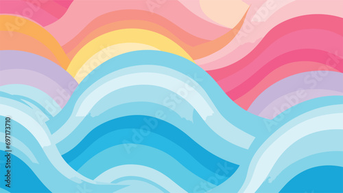  Colourful background with rainbow pattern. Vector illustration 