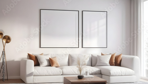 modern living room with sofa. Ai