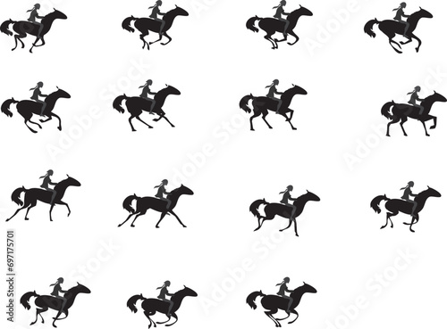 Horse rider image sequence.