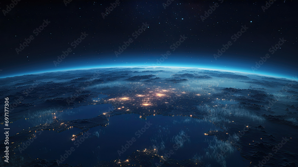 Photo of planet Earth from outer space - obrazy, fototapety, plakaty 