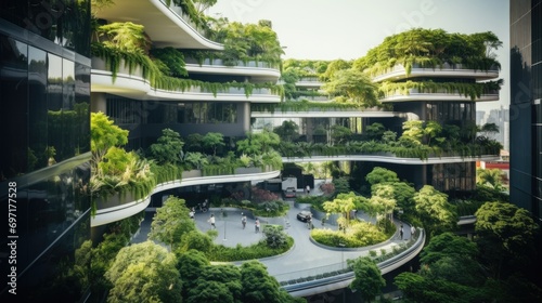 Smart building with greenery