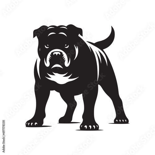 Expressive Dark Contours  Barking Dog Silhouette  a Captivating Image of Canine Vocal Expression 
