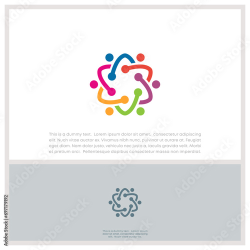 Global Community Logo Icon Elements Template. Community human Logo template vector. Community health care. Abstract Community logo	