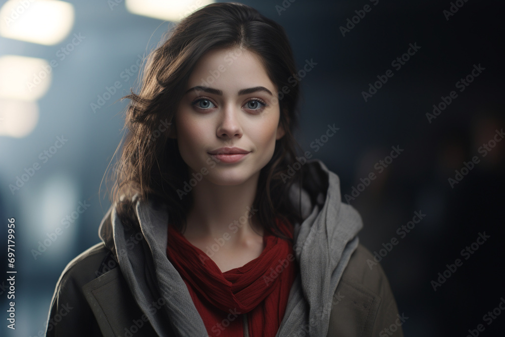 Fototapeta premium Vfx background ultra-realistic people 3d