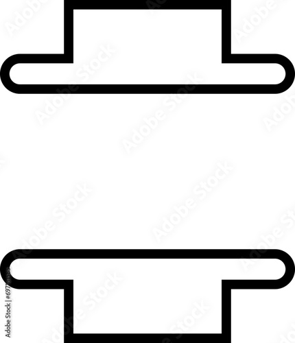 Note music icon in trendy black Line style design. Musical key sign page symbol with treble clef for your web site design on transparent background. Musician splash effect sign business concept.