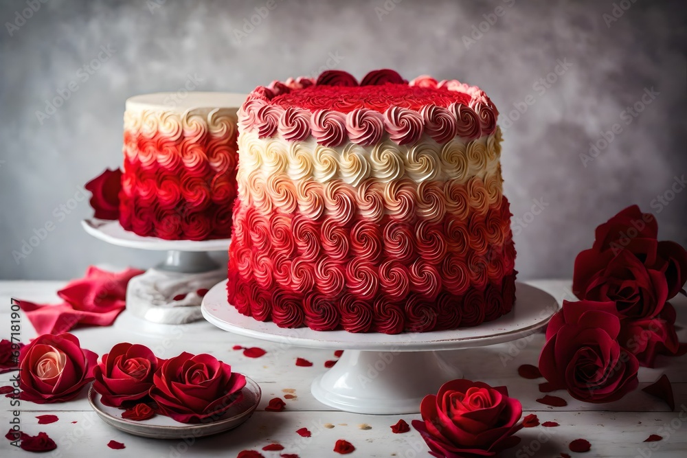cake with cherries