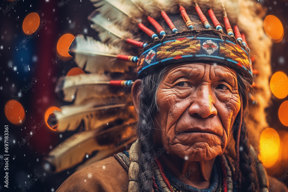 Native American Chief Portrait Native American Chief Portrait