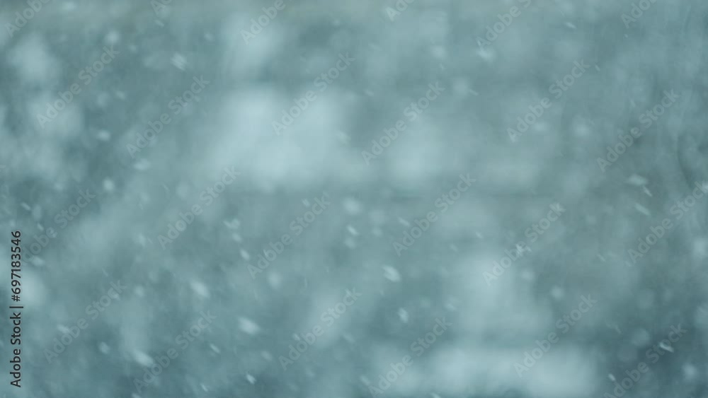 Selective focus of heavy winter snowfall or blizzard in twilling in forest. Texture and pattern for inspiration of cold season. Nature and winter concept. Slow motion Selective focus of heavy winter snowfall or blizzard in twilling in forest. Texture and pattern for inspiration of cold season. Nature and winter concept. Slow motion