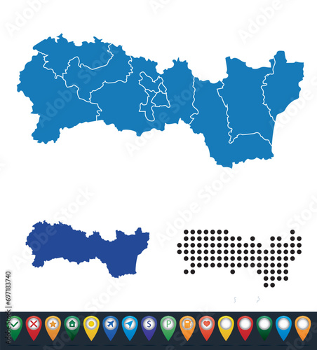 Set maps of Košice Region