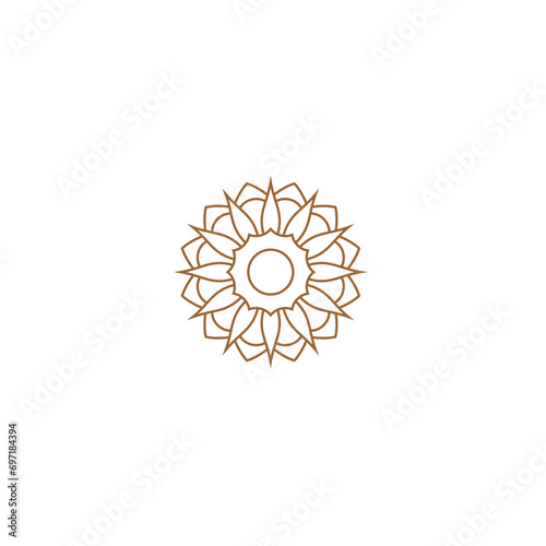 mandala set with brown circles mandala