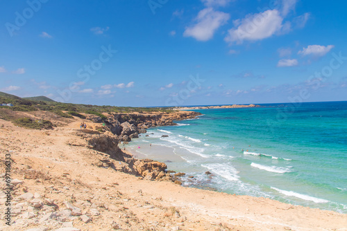 Ong Jmal Beach: Rocky Serenity on the Coastal Shores of Bizerte, Tunisia © Khaled