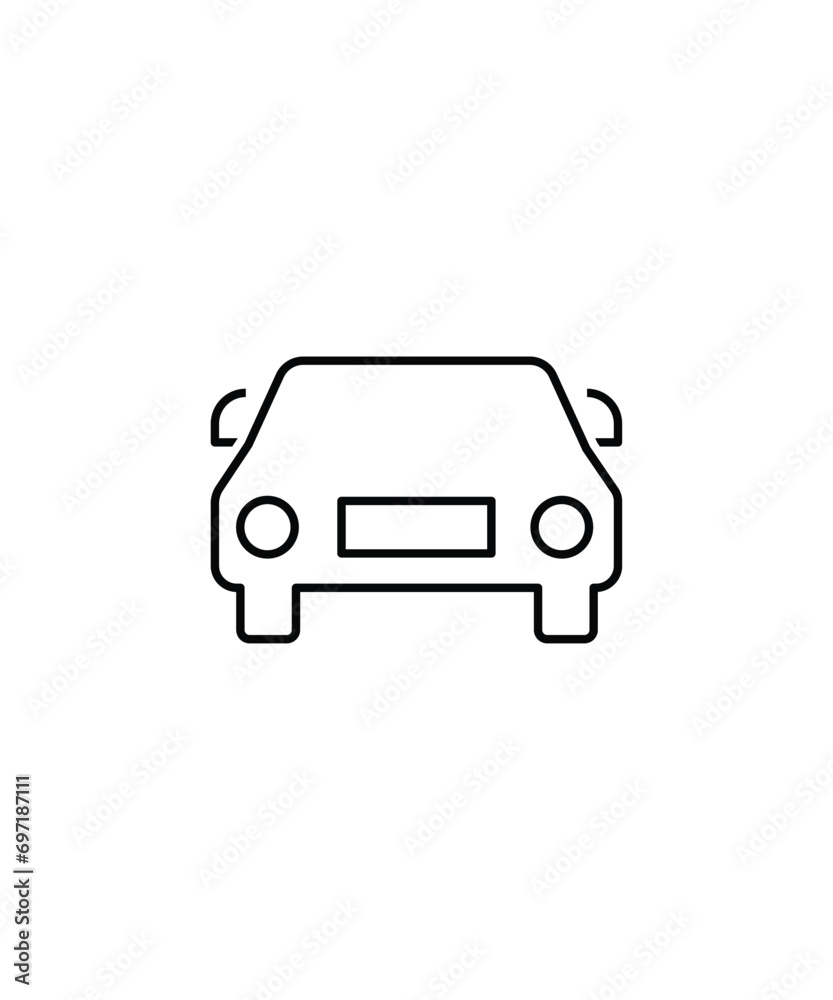 car icon, vector best line icon. car icon, vector best line icon.