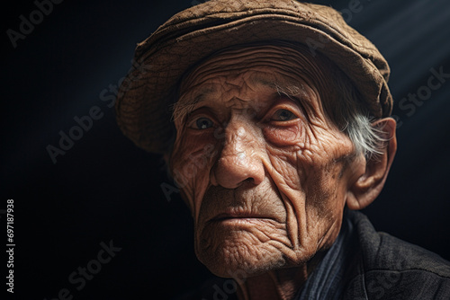 Portraits of Expressive Elderly Men with Deep Life Stories