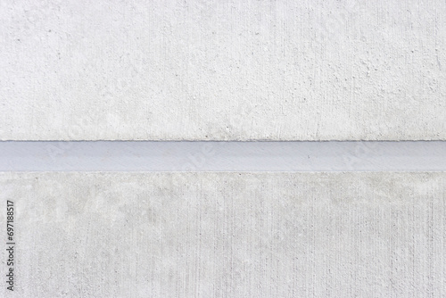 固まったばかりのコンクリートの白い目地 photo