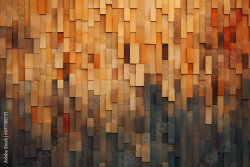 Fototapeta Naklejka Na Ścianę i Meble -  wooden background texture, Wood art abstract shapes, closeup of detailed organic brown planks or wood
