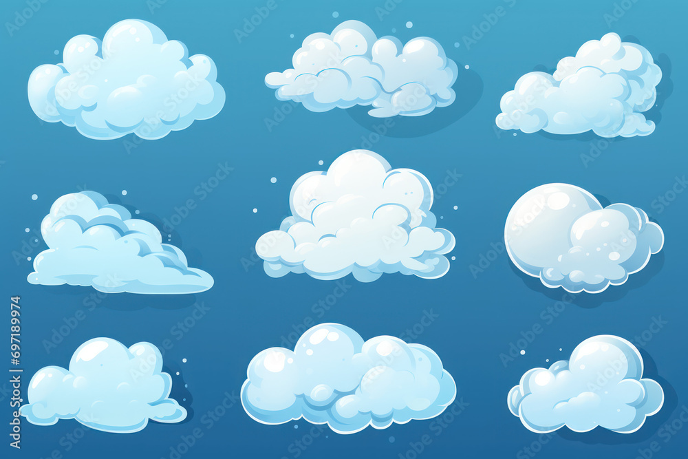illustration of cartoon clouds