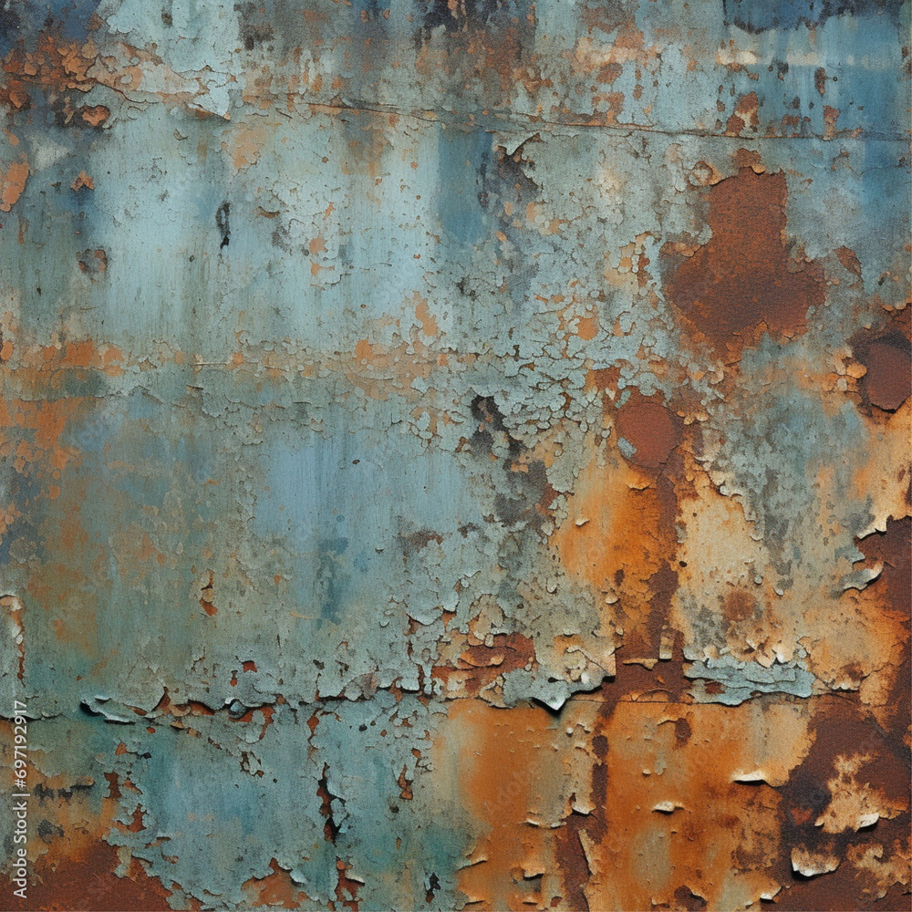 Textured Rust and Paint on Weathered Metal Surface Textured Rust and Paint on Weathered Metal Surface