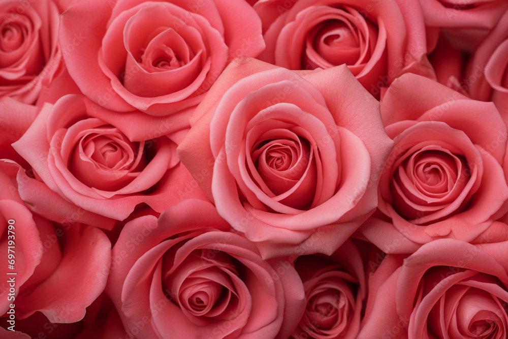 Beautiful red-pink roses are used for festivals. Beautiful red-pink roses are used for festivals.