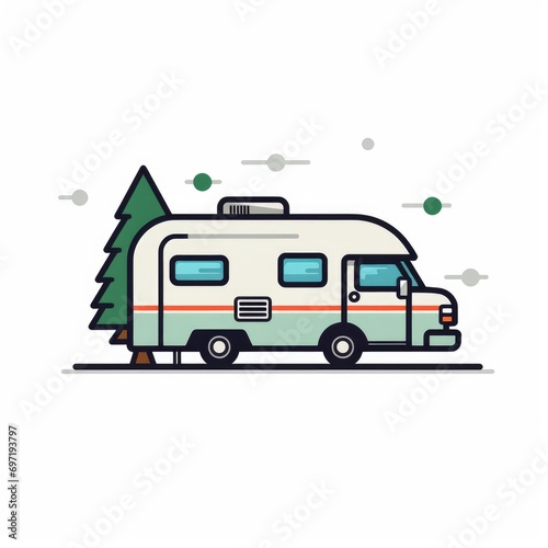 Camping car icon, AI generated Image © marfuah