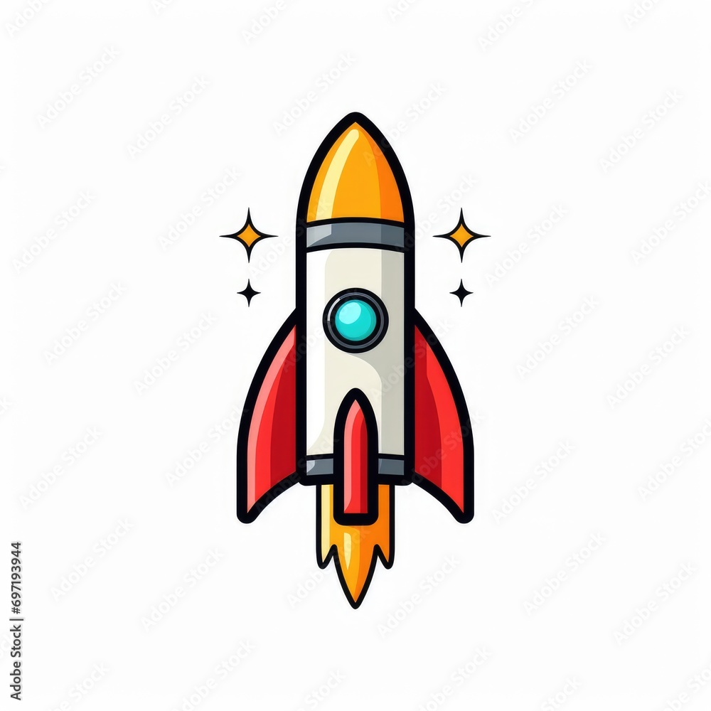 Rocket icon, AI generated Image Rocket icon, AI generated Image