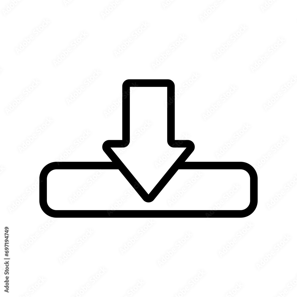 Download icon vector. Upload button illustration. Load symbol or logo. Download icon vector. Upload button illustration. Load symbol or logo.