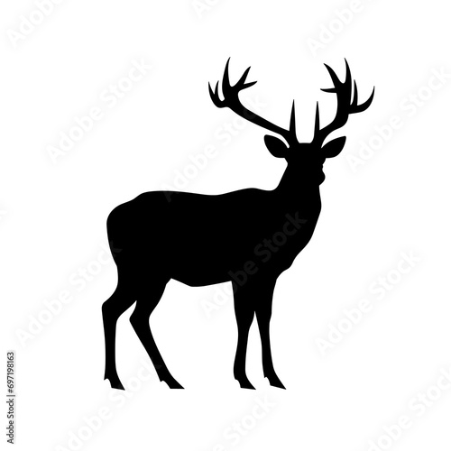 Transparent Deer Illustration  line art  silhouette