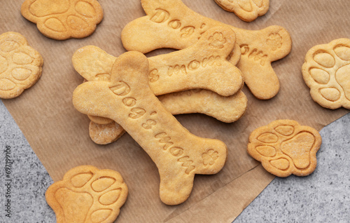 Homemade dog biscuits