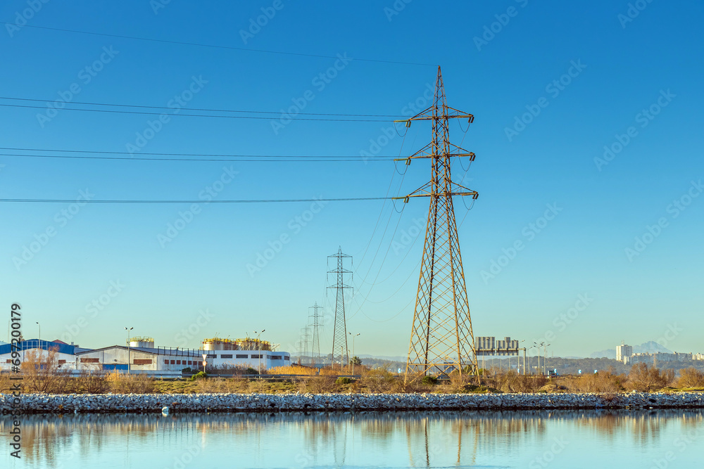 Powering the Nation: Electrical Transmission Towers Carrying High Voltage Lines