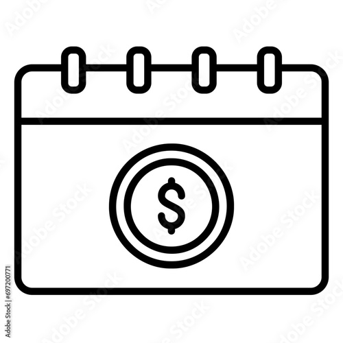 Payment or subscription due date icon