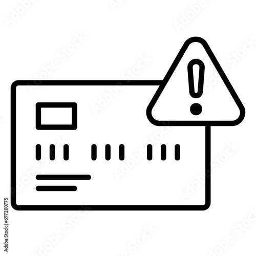 Credit card spending limit warning icon
