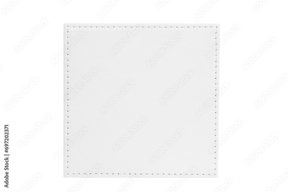 White leather frame on a blank background. White leather frame on a blank background.